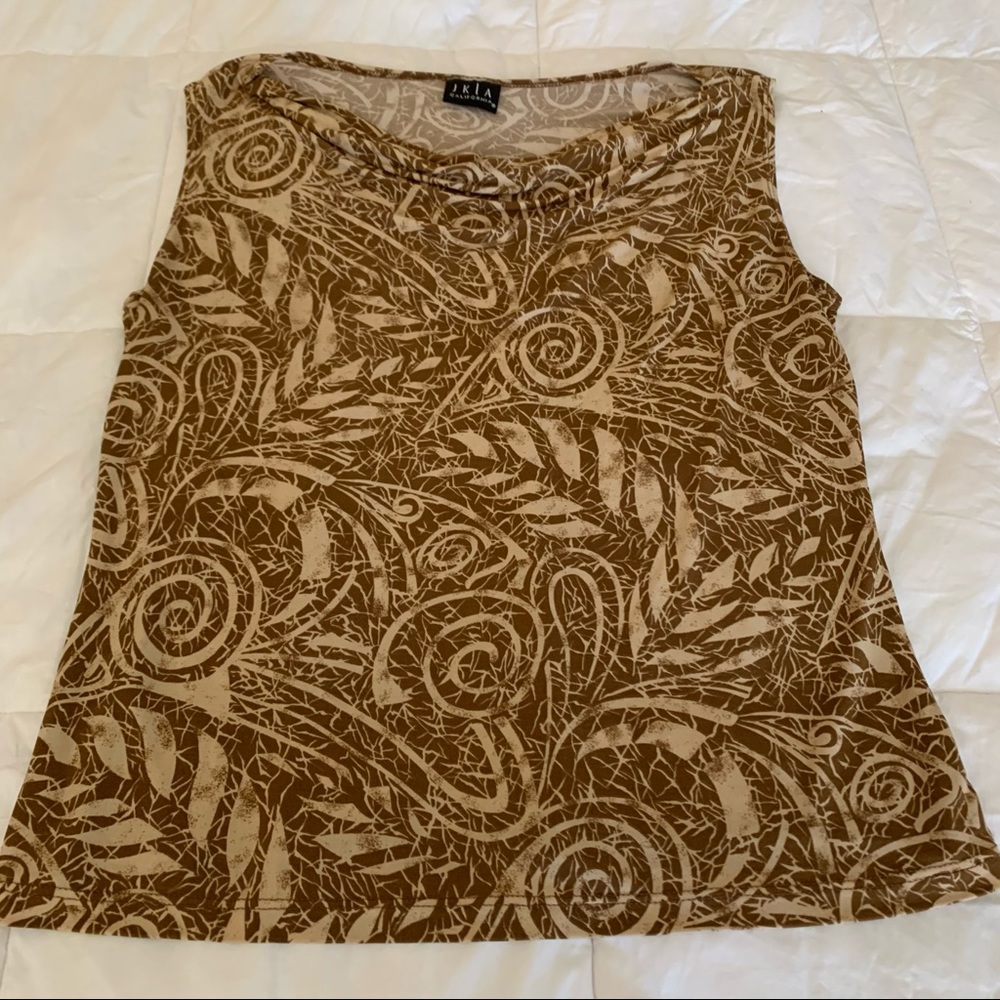JKLA Ladies Sleeveless/Cowl Neck Blouse